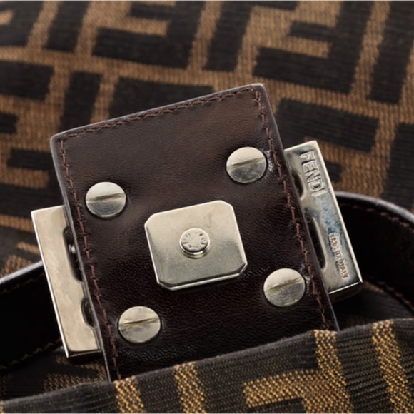 FENDI MAMA FOREVER ZUCCA CANVAS SHOULDER BAG BUM BAG EUC - Picture 6 of 12